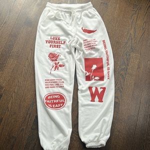 Adika sweatpants. Graphic.